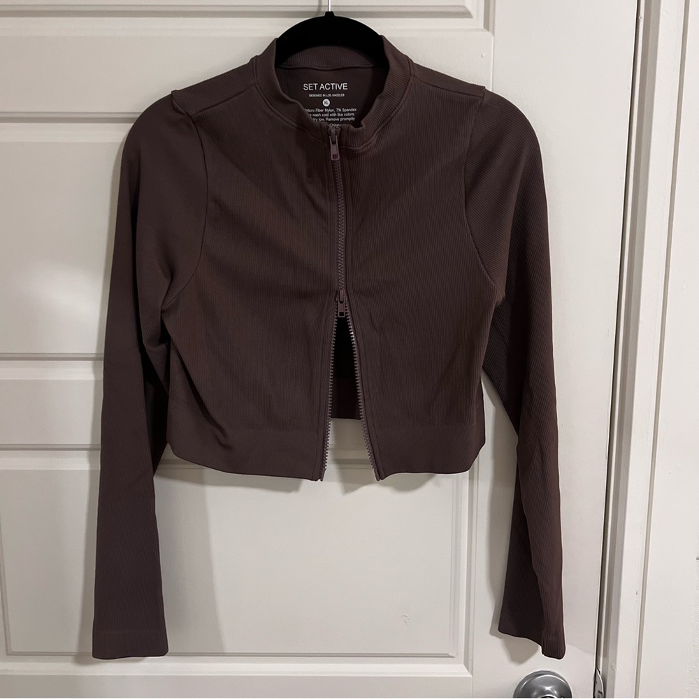 Set Active Cropped Jacket Top - image 2